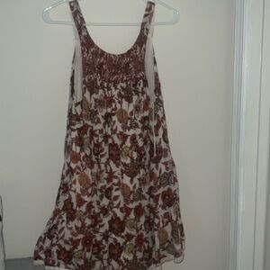 Free people mini dress in white/red